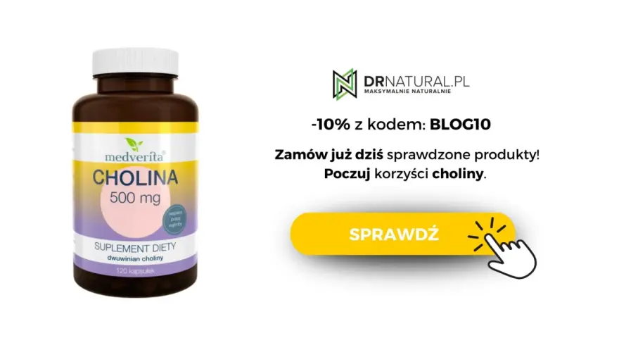 Suplement diety z choliną 500 mg. Odkryj jej działanie i korzyści dla wątroby. Zamów teraz z rabatem!