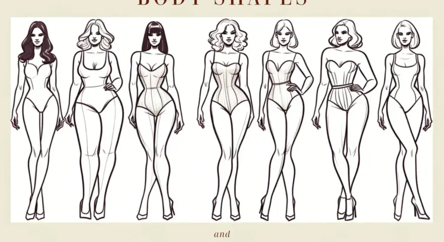 Illustrazioni di diverse forme del corpo femminile, per aiutarti a capire che fisico ho.