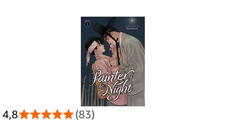 Cover von "Painter of the Night" Buch 1 mit zwei Männern, die sich nahe sind.