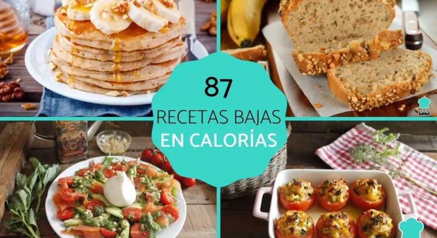 Descubre 87 recetas bajas en calorías: tortitas, pan, ensalada y tomates rellenos para comer sano y delicioso.