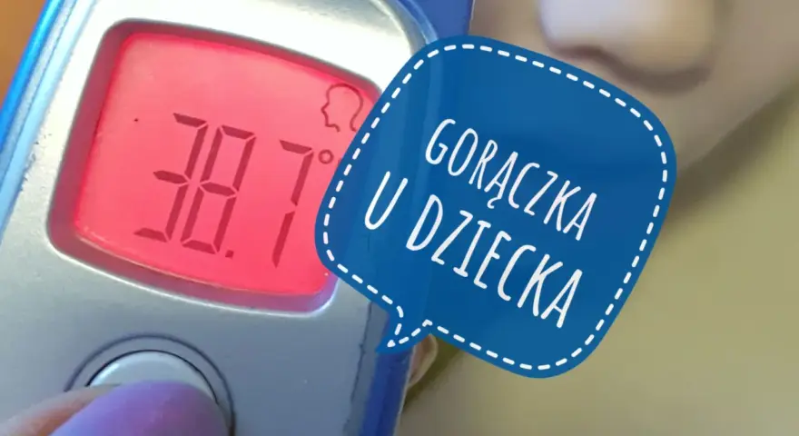 Termometr pokazuje 38.7°C. Dziecko ma gorączkę. Dowiedz się, jak zbić gorączkę u dzieci.