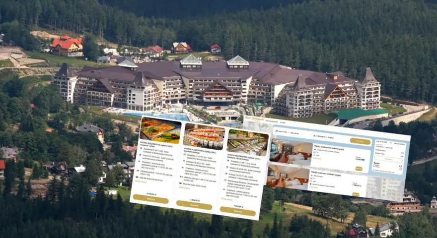 Sprawdź, ile kosztuje noc w Hotelu Gołębiewski. Widok na góry i baseny zachęcają do rezerwacji.