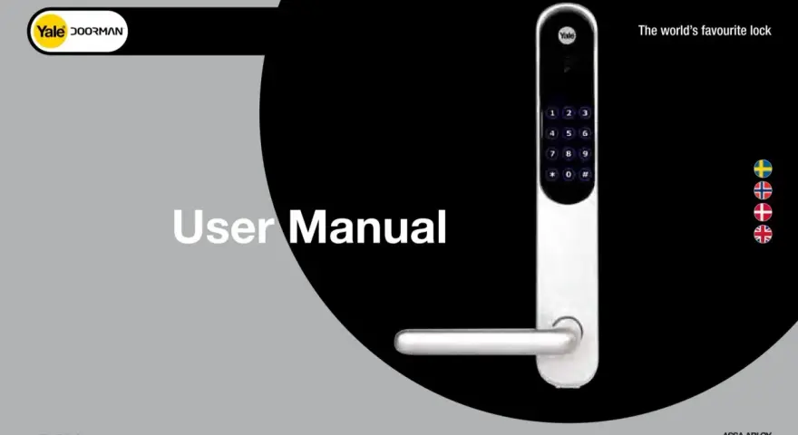 Användarmanual för Yale Doorman, världens mest populära lås. Enkel att installera och använda.