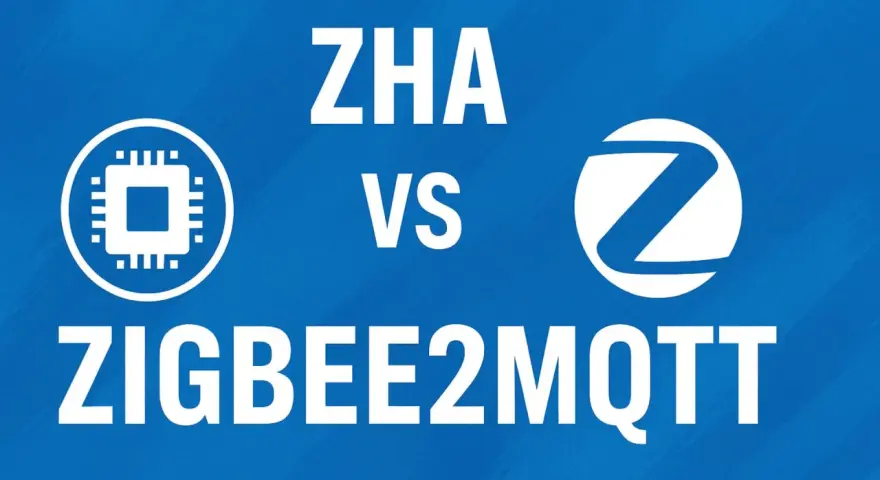 Comparativa visual entre ZHA y Zigbee2MQTT, dos protocolos para domótica.