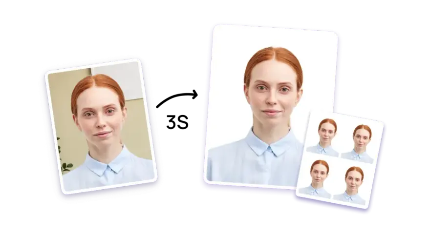 Zrób sobie zdjęcie do dowodu online za darmo! Na zdjęciu młoda kobieta z rudymi włosami, przygotowana do zrobienia idealnego zdjęcia.