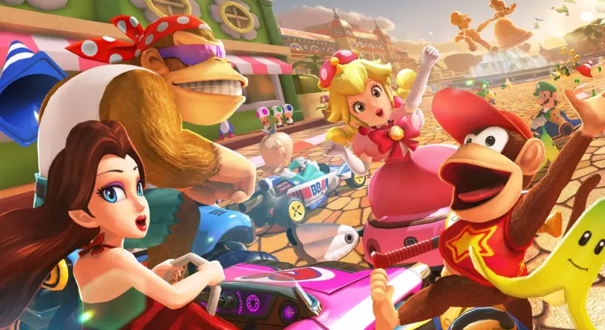 Personajes de Mario Kart 8 listos para competir. ¡Descubre trucos y secretos para ganar!