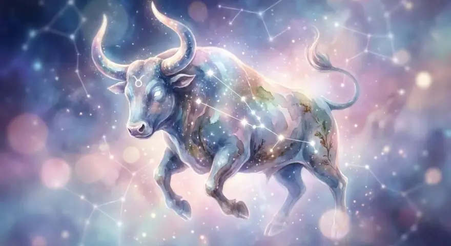 Gwiazdozbiór Byka w kosmicznej mgławce, symbolizujący horoskop tygodniowy byk najnowsze.
