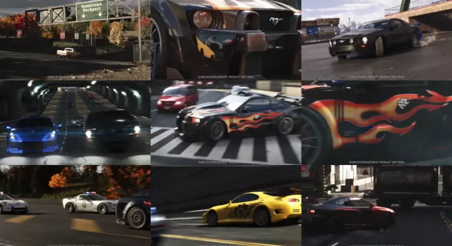 NFS Most Wanted Remake: ścigaj się w Rockport, unikaj policji i driftuj w płomieniach.