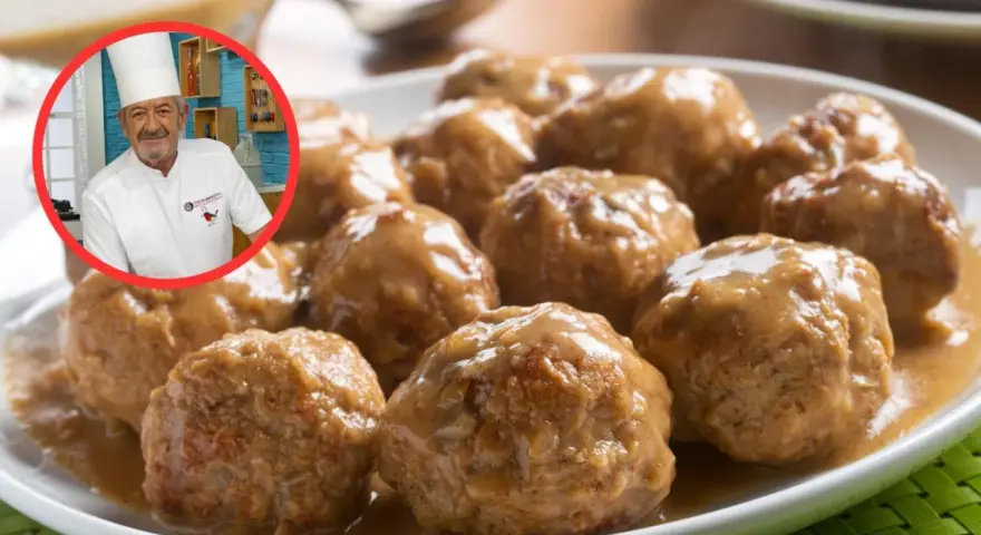Albóndigas en salsa arguiñano, jugosas y caseras, listas para disfrutar. Un clásico que nunca falla.