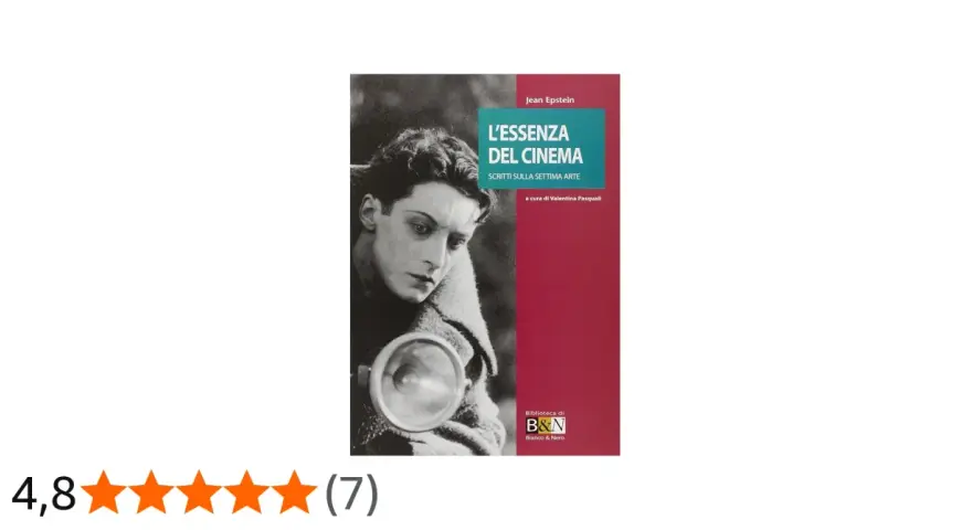 Copertina del libro "L'essenza del cinema" di Jean Epstein, regista e teorico del cinema.