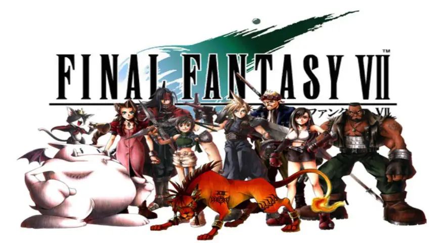 Elenco de personajes de Final Fantasy VII, incluyendo a Cloud, Tifa y Barret. Una guía FF7 para fans.