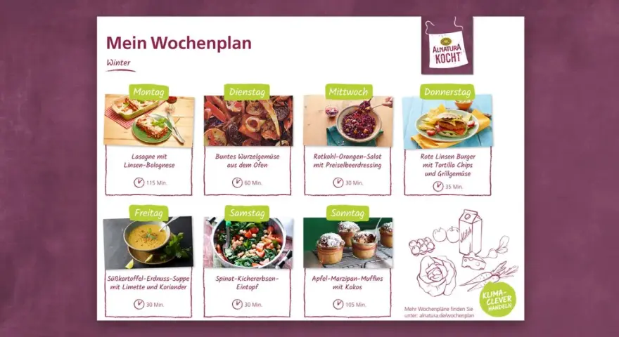 Wochenplan für den Winter: Lasagne, Gemüse, Burger, Suppe und Muffins – so wird diese Woche gekocht!
