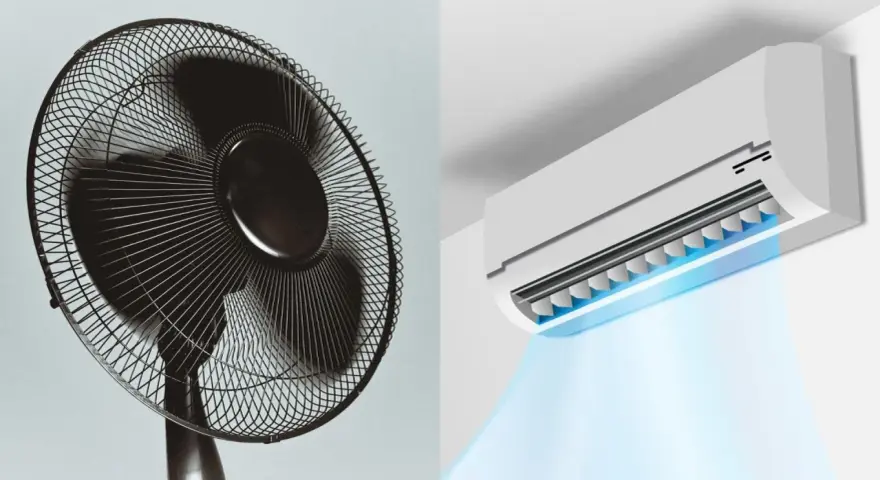 Ventilador y aire acondicionado, dos formas de combatir el calor.