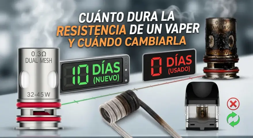 Resistencia de vape: nueva dura 10 días, usada 0. ¿Cuánto cuesta una resistencia de vape?