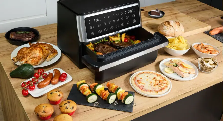 Mnóstwo pysznych potraw, które można przygotować w frytkownicy beztłuszczowej: kurczak, steki, ryba, szaszłyki, pizza, babeczki. To inspiracje na air fryer przepisy.
