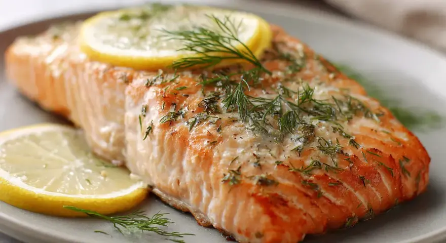 Ugnsbakad lax med citron och dill, perfekt för en snabb och hälsosam måltid. Lax i ugn temp.