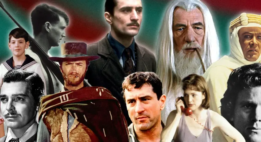 Icone di film epici: Robert De Niro, Clint Eastwood, Ian McKellen e altri volti indimenticabili.