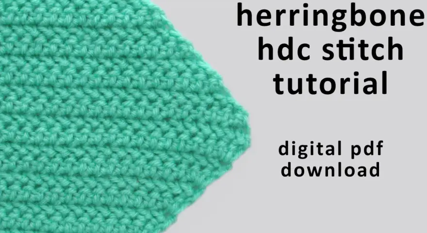 C2C herringbone hdc stitch tutorial. Dowiedz się, c2c co to za ścieg i jak go wykonać. Dostępny cyfrowy PDF do pobrania.