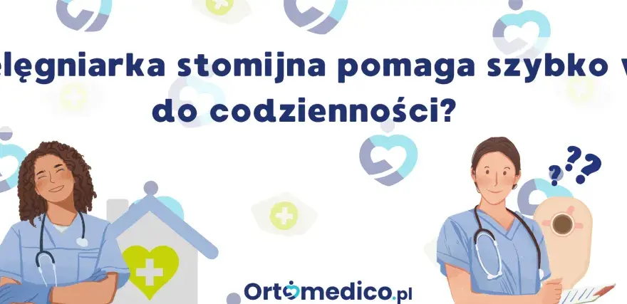 Pielęgniarka stomijna z peg sondą pomaga pacjentowi wrócić do codzienności.