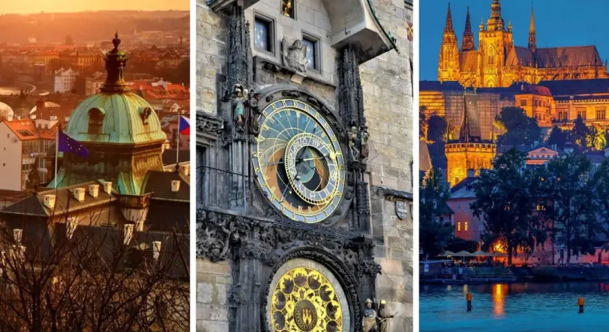 Praga czeka! Zobacz zieloną kopułę, zabytkowy zegar astronomiczny i oświetlony zamek. Idealne miejsca, by zwiedzić w pradze czeskiej.