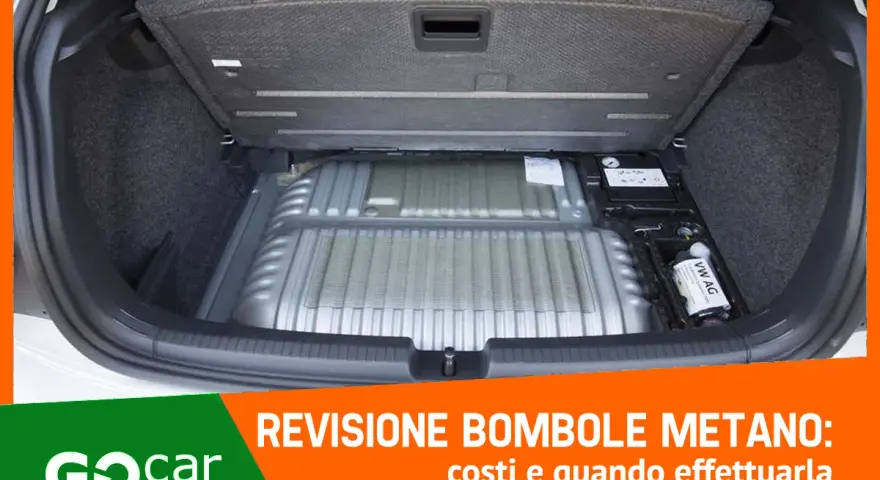 Bagagliaio auto con bombole metano. Scopri la revisione bombole metano ogni quanto va fatta.