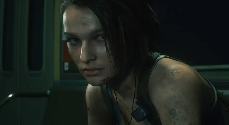 Jill Valentine z Resident Evil 3 Remake, brudna i poraniona, wygląda jak żywcem wyjęta z koszmaru. To właśnie **remaster co to** – odświeżona wersja klasyki.