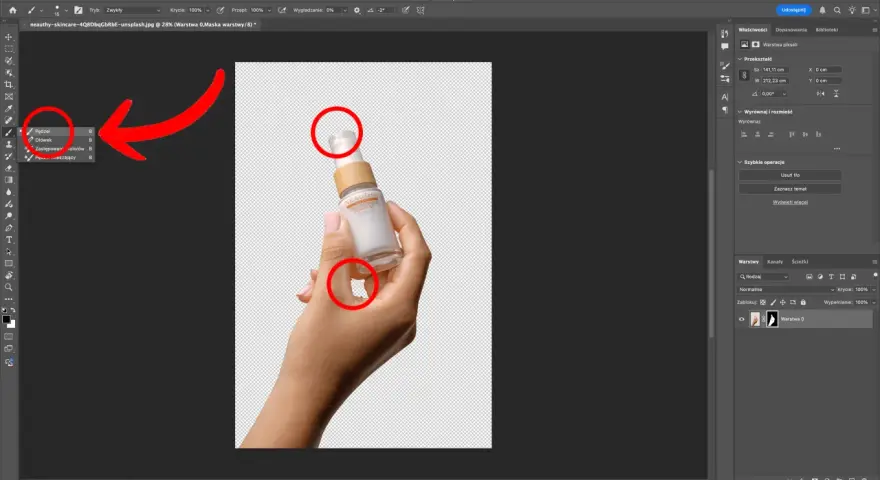 Jak usunąć tło ze zdjęcia? Wskazówka: użyj narzędzia "Usuń tło" w panelu "Szybkie operacje" w Photoshopie.