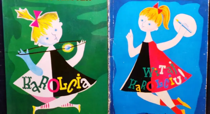 Dwie okładki książek Marii Krüger z Karola. Jedna zielona, druga niebieska. Idealne na audiobooka!