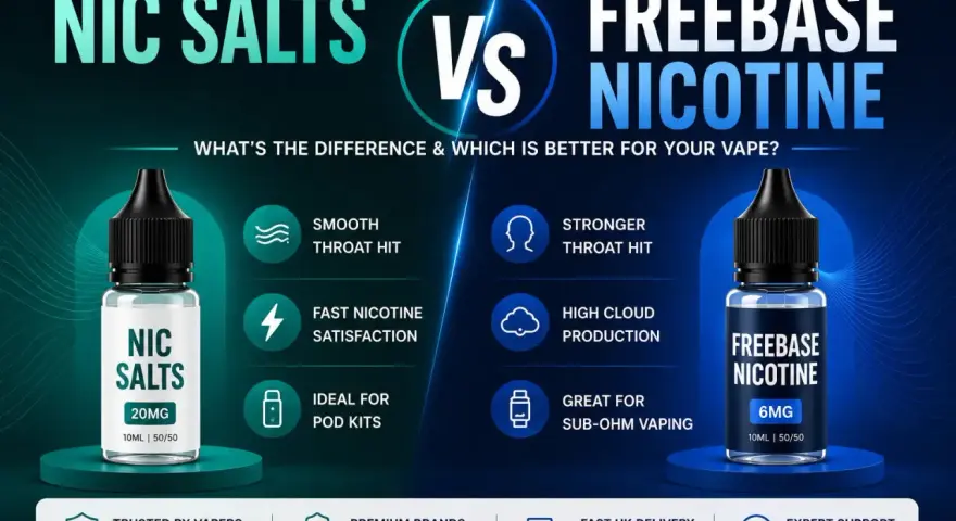 Comparativa de nicotina: sales vs. freebase. Ideal para comprar nicotina y elegir tu vapeo.