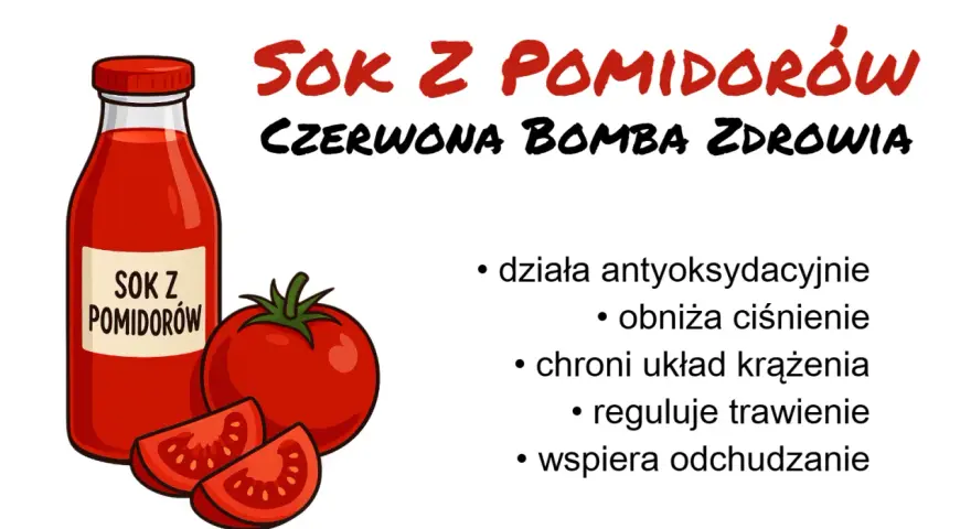 Sok pomidorowy na co dobry – odkryj jego niezwykłe korzyści zdrowotne