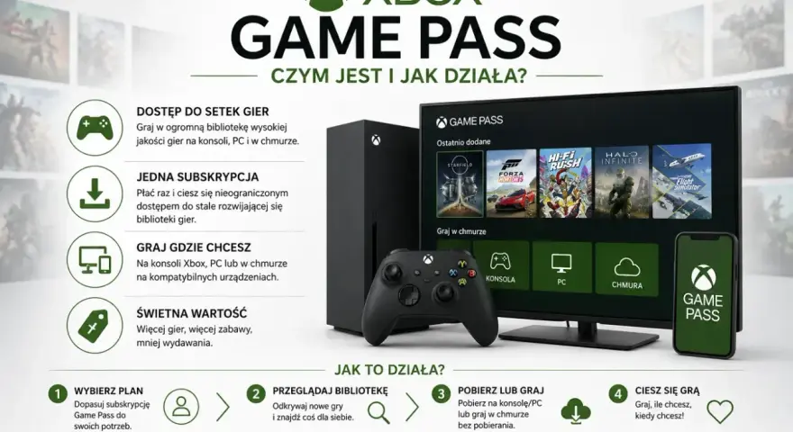 Xbox Game Pass: dostęp do setek gier, jedna subskrypcja, graj gdzie chcesz. Świetna wartość dla graczy.