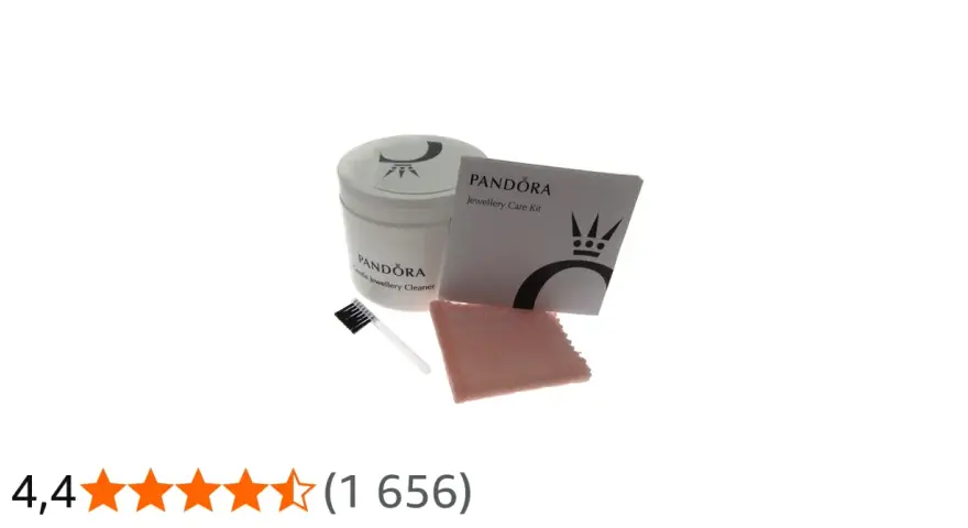 Zestaw do czyszczenia biżuterii Pandora: płyn, szczoteczka, ściereczka i instrukcja. Dowiedz się, ile kosztuje czyszczenie pandory.