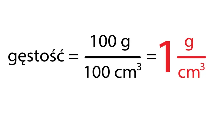 Gęstość wosku sojowego: 100g / 100cm³ = 1g/cm³.