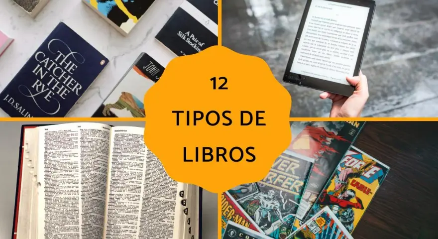 Explora 12 tipos de libros: tapa blanda, electrónicos, de consulta, ilustrados y más.