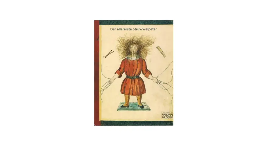 Struwwelpeter mit Schere und Kamm, Illustration aus "Der allererste Struwwelpeter".