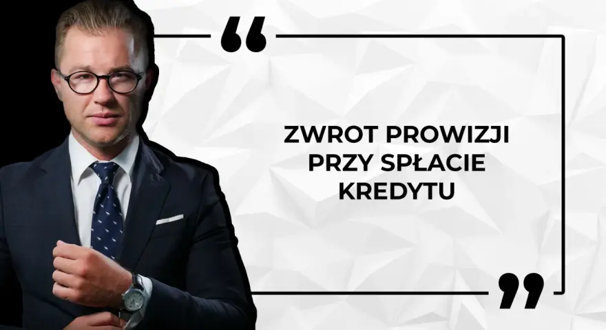 Mężczyzna w garniturze, mówiący o zwrocie prowizji przy spłacie kredytu. Pomoc w odzyskiwaniu prowizji bankowych.