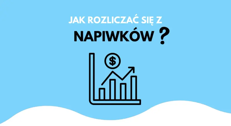 Jak rozliczyć napiwki płacone kartą? Wykres z symbolem dolara i rosnącą strzałką pokazuje wzrost dochodów.