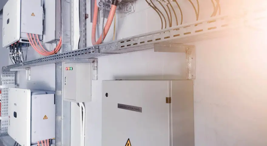 Instalacja elektryczna z falownikami i panelem komunikacyjnym. Czy magazyn energii trzeba zgłaszać? To pytanie nurtuje wielu posiadaczy fotowoltaiki.