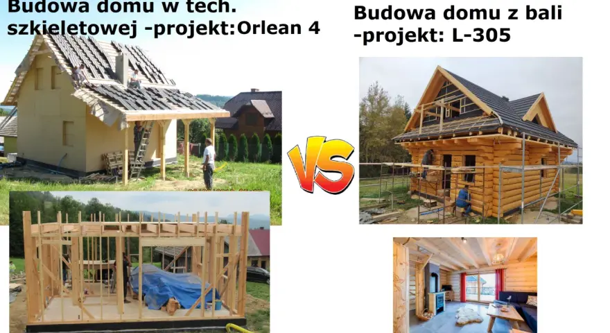 Budowa domu z bali czy murowany koszty: porównanie budowy domu szkieletowego i z bali.