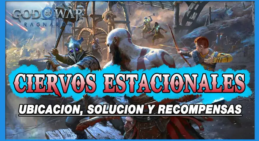 Kratos y Atreus en God of War Ragnarök, buscando ciervos estacionales. ¡Encuentra su ubicación, solución y recompensas!