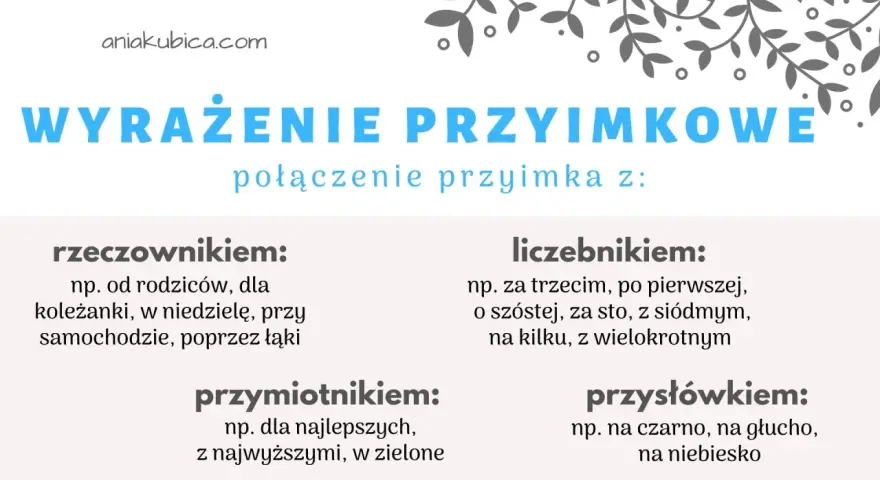 Wyrażenia przyimkowe: połączenie przyimka z rzeczownikiem, liczebnikiem, przymiotnikiem, przysłówkiem. Przyimek na co odpowiada?