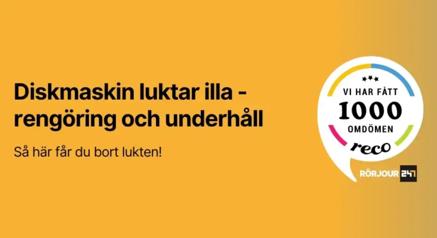 Diskmaskin luktar illa? Få bort dålig lukt med rengöring och underhåll. Rörjour 247 har 1000 omdömen.