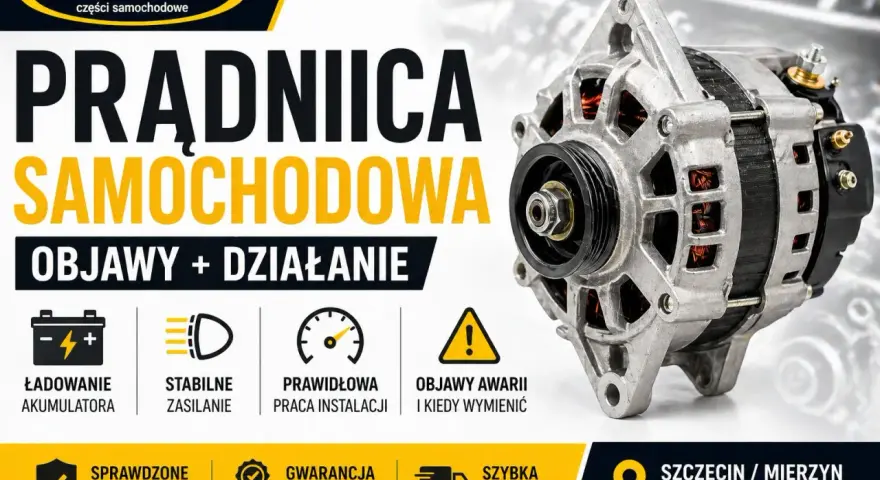 Prądnica samochodowa ARWIT. Informacje o objawach awarii, działaniu, ładowaniu akumulatora i stabilnym zasilaniu. Gwarancja jakości, szybka wysyłka.