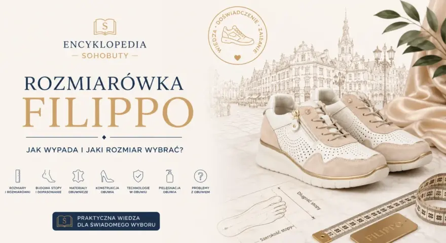 Rozmiarówka Filippo – poznaj tę firmę i dobierz idealne buty. Poradnik o rozmiarach, budowie stopy i pielęgnacji obuwia.