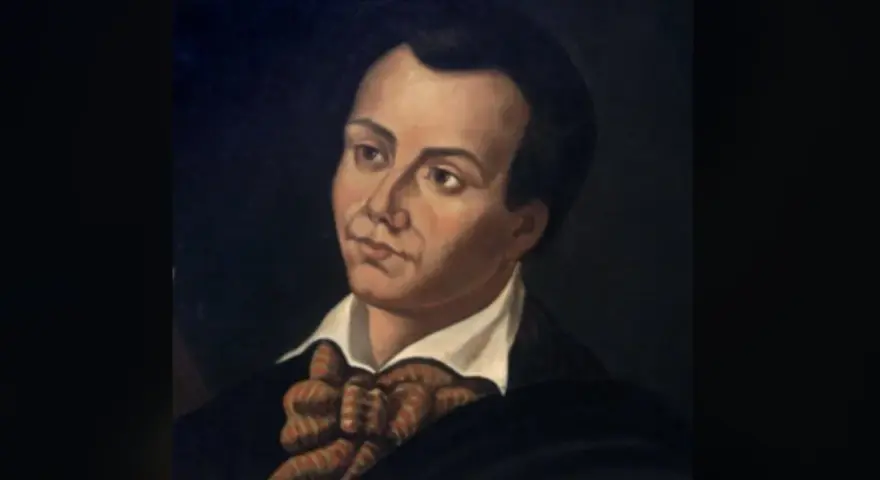 Portrait de Marie-Antoine Carême, le célèbre chef pâtissier, avec son jabot orné.