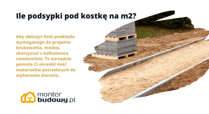 Ile podsypki pod kostkę na m2? Oblicz potrzebną ilość materiału do brukowania. Stos żwiru czeka na ułożenie.