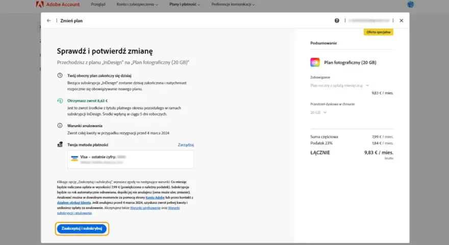 Jak anulować subskrypcję Photoshop i uniknąć dodatkowych opłat