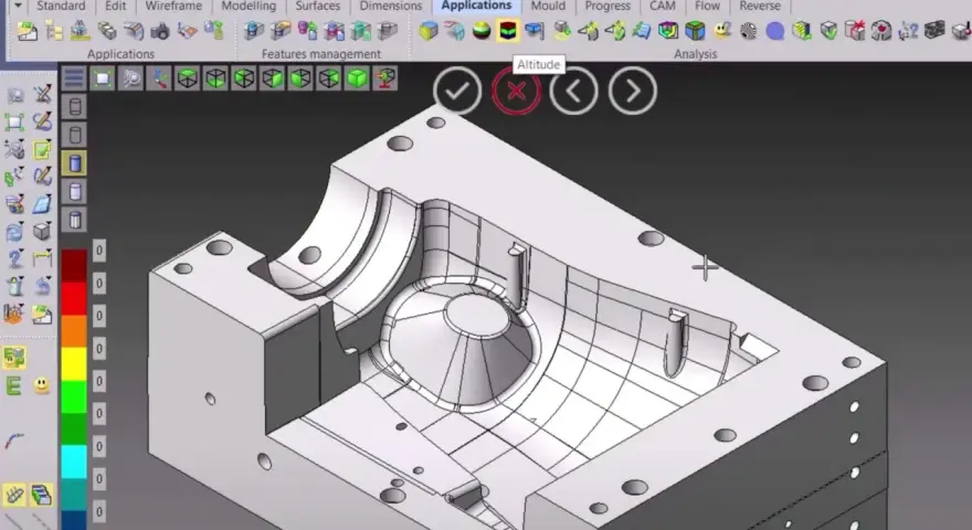 Model 3D w systemach CAE, narzędzia do analizy i projektowania form.