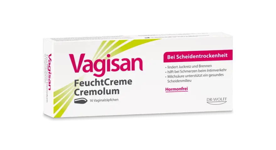 Vagisan FeuchtCreme Cremolum hilft bei Scheidentrockenheit, lindert Juckreiz und Brennen. So bekomme ich das Brennen in der Scheide weg.