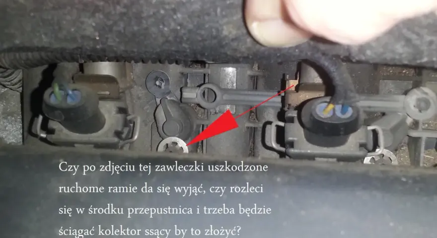Opel DTC P1113: uszkodzone ramię przepustnicy? Czy po zdjęciu zawleczki da się je wyjąć, czy rozleci się w środku?